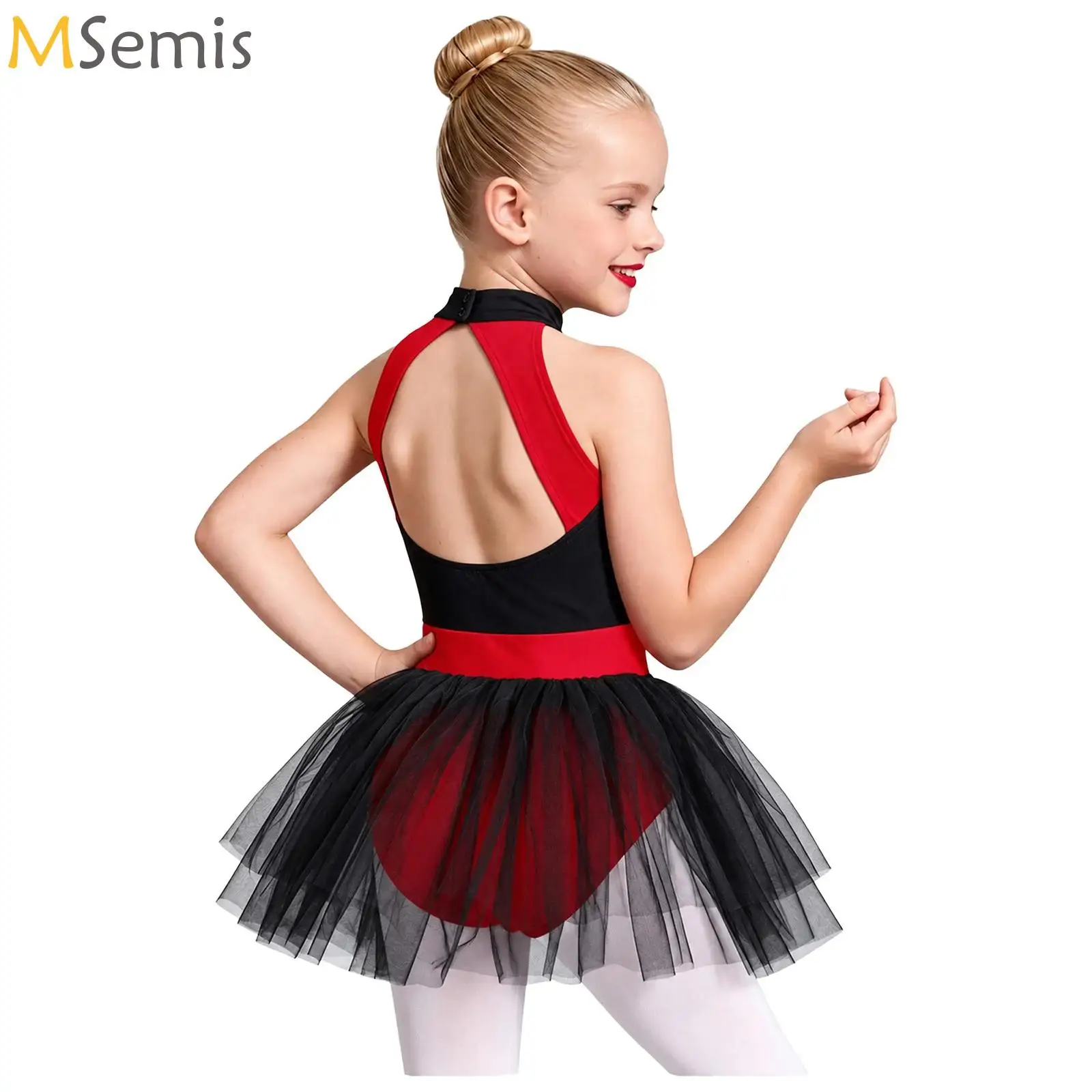 Traje de baile latino y jazz para niñas, ideal para presentaciones, gimnasia, leotardo, para festivales, fiestas, circos y como atuendo de maestro de ceremonias.