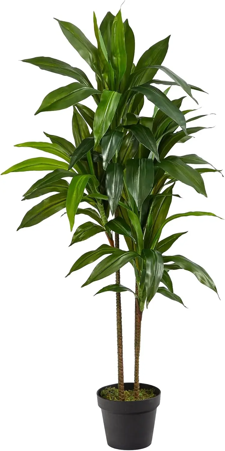 

Real Touch Leaves Artificial Dracaena Plant, 4ft, Green