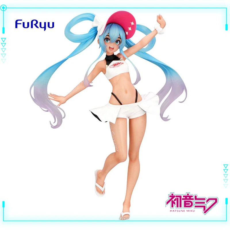 フリュー-オリジナル-正規品-トリオ・トライ・イット-フィギュア-ボーカロイド-歌手-初音ミク-2024年夏休みver-アニメコレクションモデル玩具ギフト