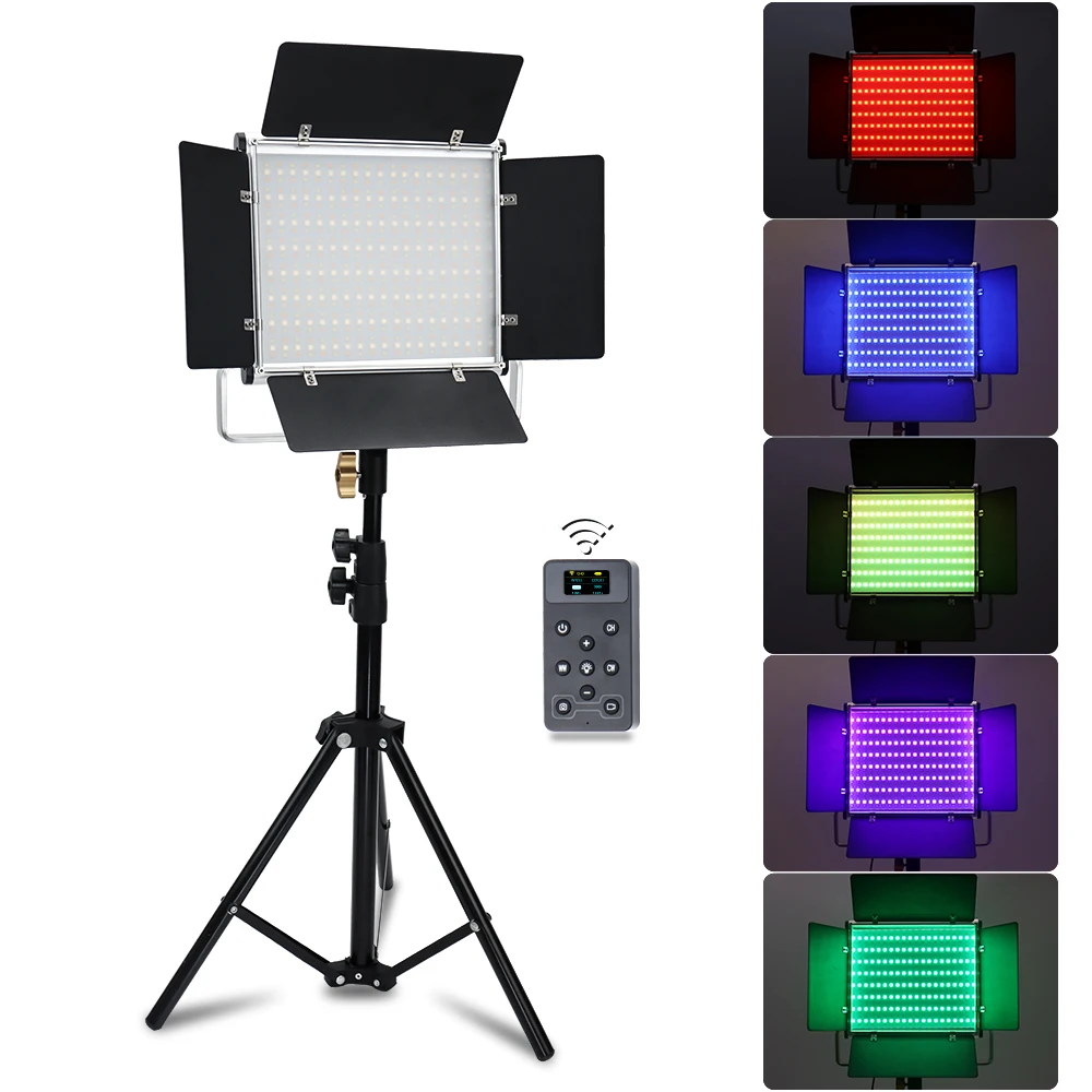 Painel de luz LED para fotografia, iluminação, estúdio de fotografia, preenchimento, YouTube, transmissão ao vivo, CRI95, 3200-6500K, EUA, EU Plug