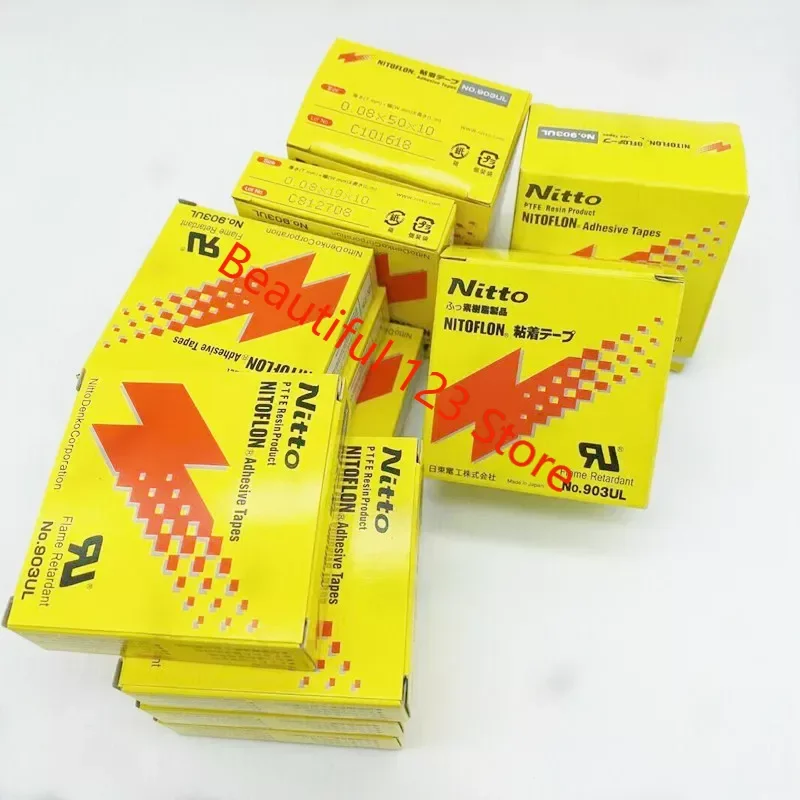 Rolos Lote Nitto Denko Fita 903ul Nitoflon Silicone Fita Adesiva T0.08 mm W19 mm L10m Alta Qualidade 30