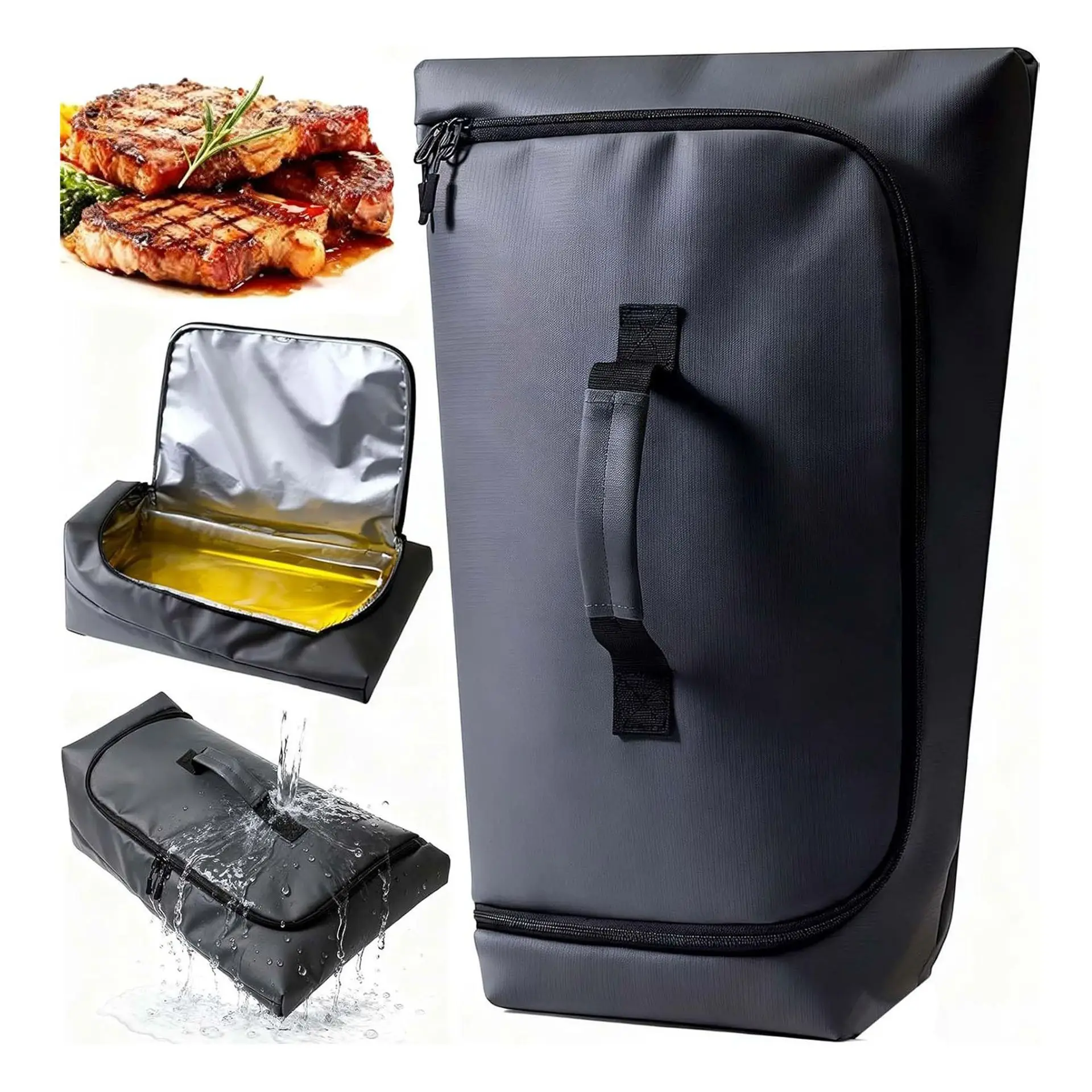 BBQ Blanket, Smoker Meat Resting Blanket, Reusable Smoker Grilling Meat Insulated Resting Bag for Large Gifts for Men/Dad