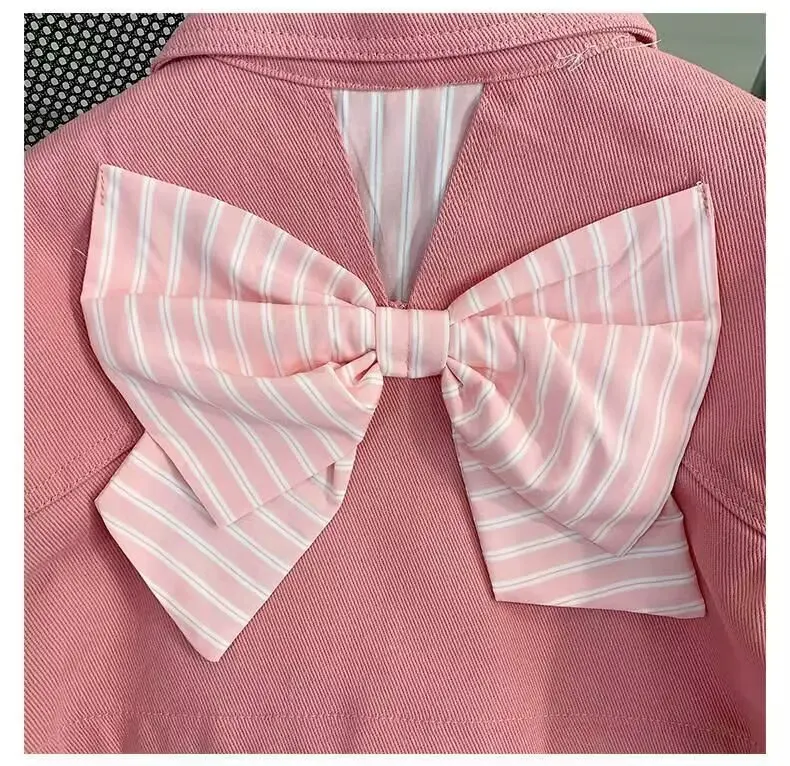 Summer Baby Clothes Girls shirt Cotton Bow Tops Tees Full Fashion Children\'s Outerwear 2024 2  3 4 5 6 7 Year