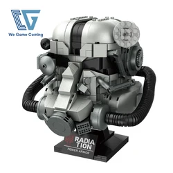 1168PCS MOC Creative Power Armor Helmet Radiation Helmet Gas Mask Building Blocks Model Desktop Decoration Puzzle Toys Kids Gift