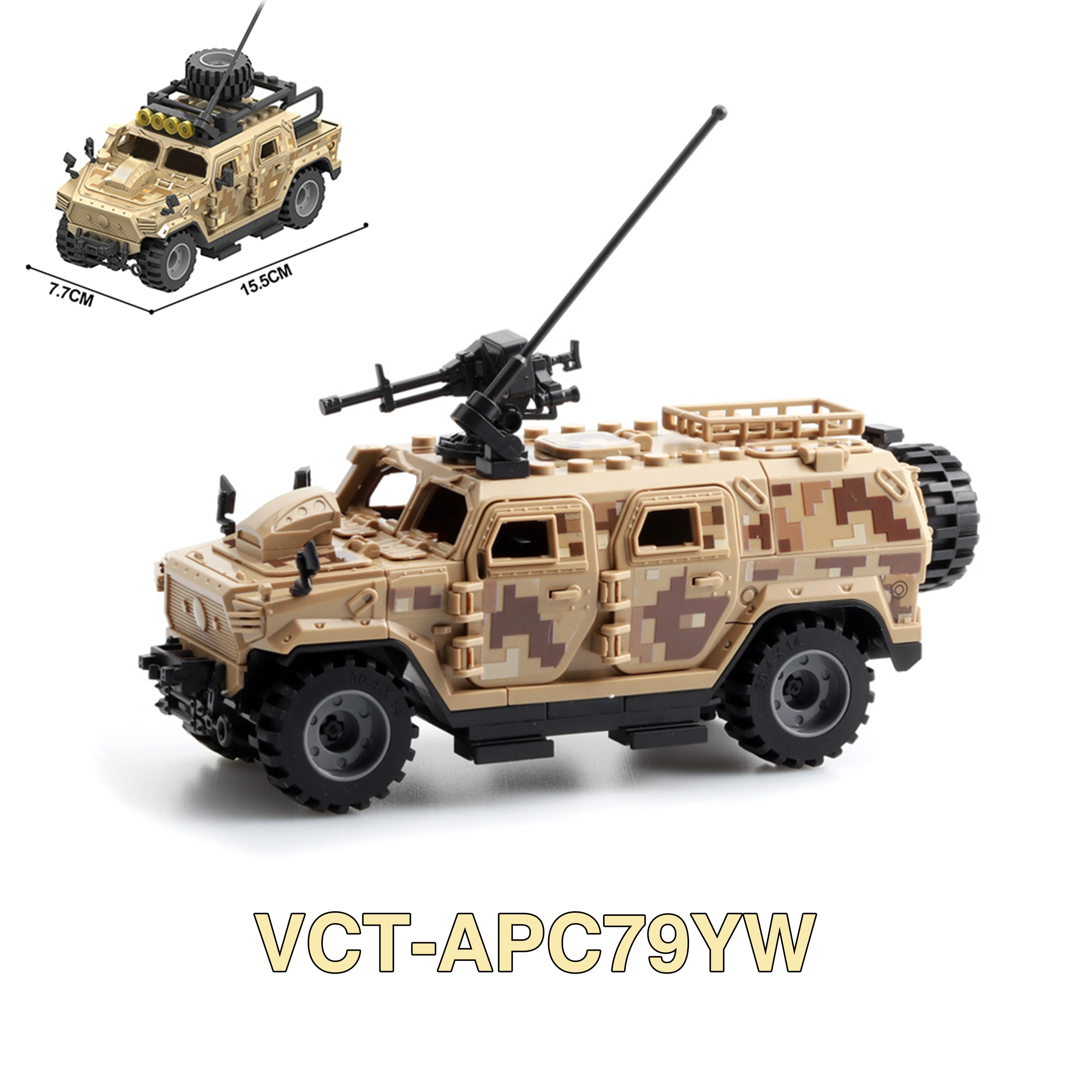 Militaire gepantserde Hummer Stryker tankwagen VS Rusland leger moderne oorlog soldaat wapens model bouwstenen steen kinderen kinderspeelgoed