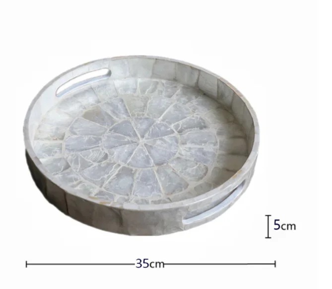 

Креативный белый поднос в виде ракушки, искусственная кожа, украшения для дома, поднос для хранения мелочей, драгоценностей