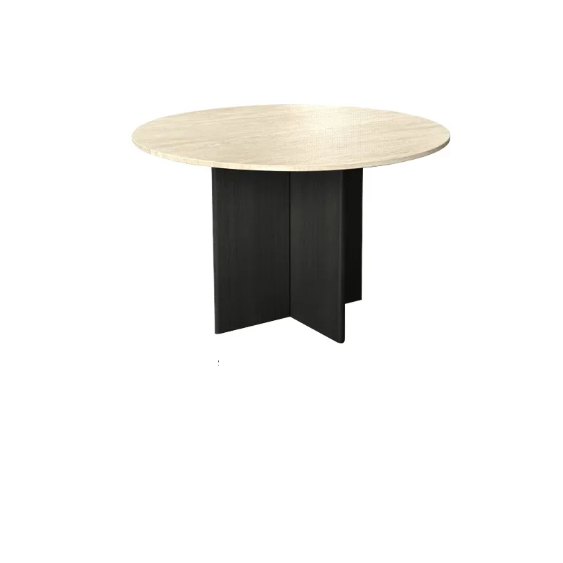 

Travertine slate, dining table anti-scratch, anti-scalding, anti-seepage color, round table