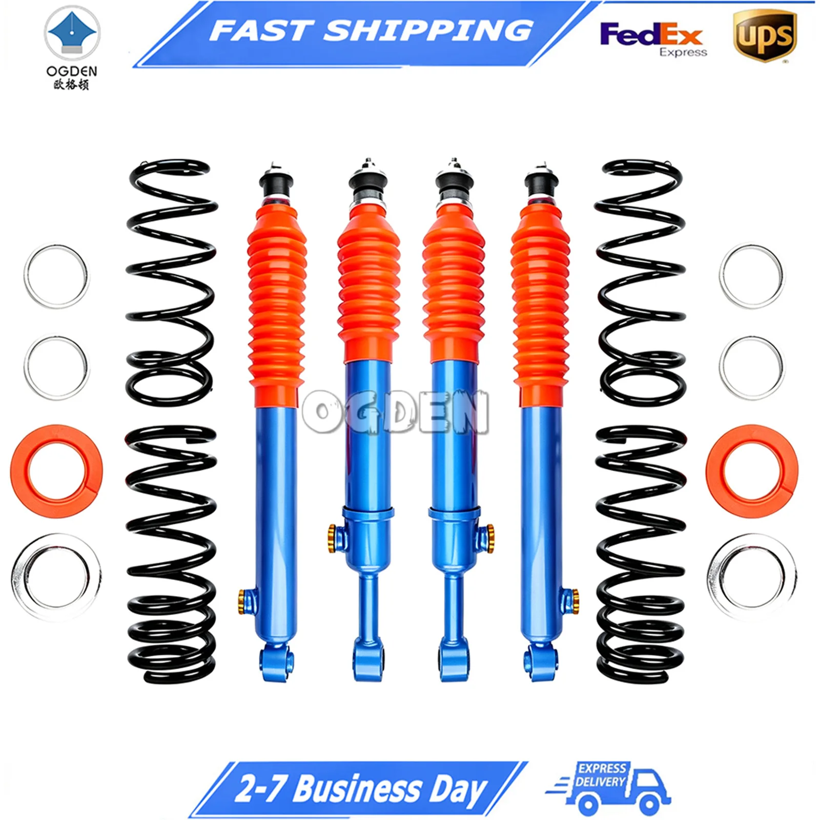 OGDEN Adjustable Lift Shock Absorber for Toyota Prado LC120 LC150 FJ Cruiser 4Runner Fortuner LC95 LC90 48510-69195 48510-69415