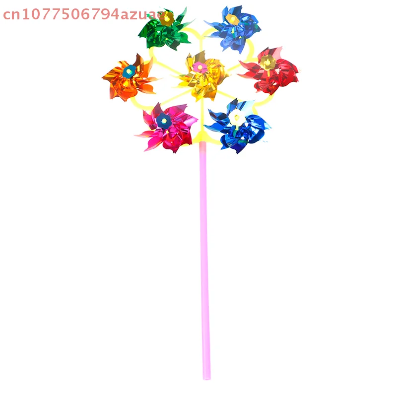 الملونة DIY الترتر طاحونة الرياح سبينر حديقة المنزل ديكورات للباحة لعبة أطفال