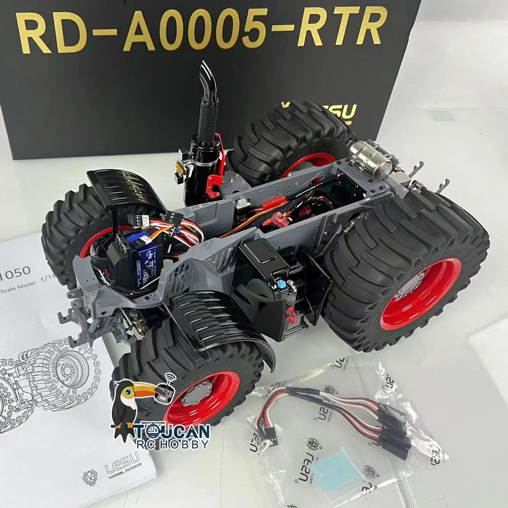 LESU 1/16 RC Metal Assembled Chassis 4X4 Model with Differential Lock for 1050 Remote Control Tractors DIY Vehicle Car Model