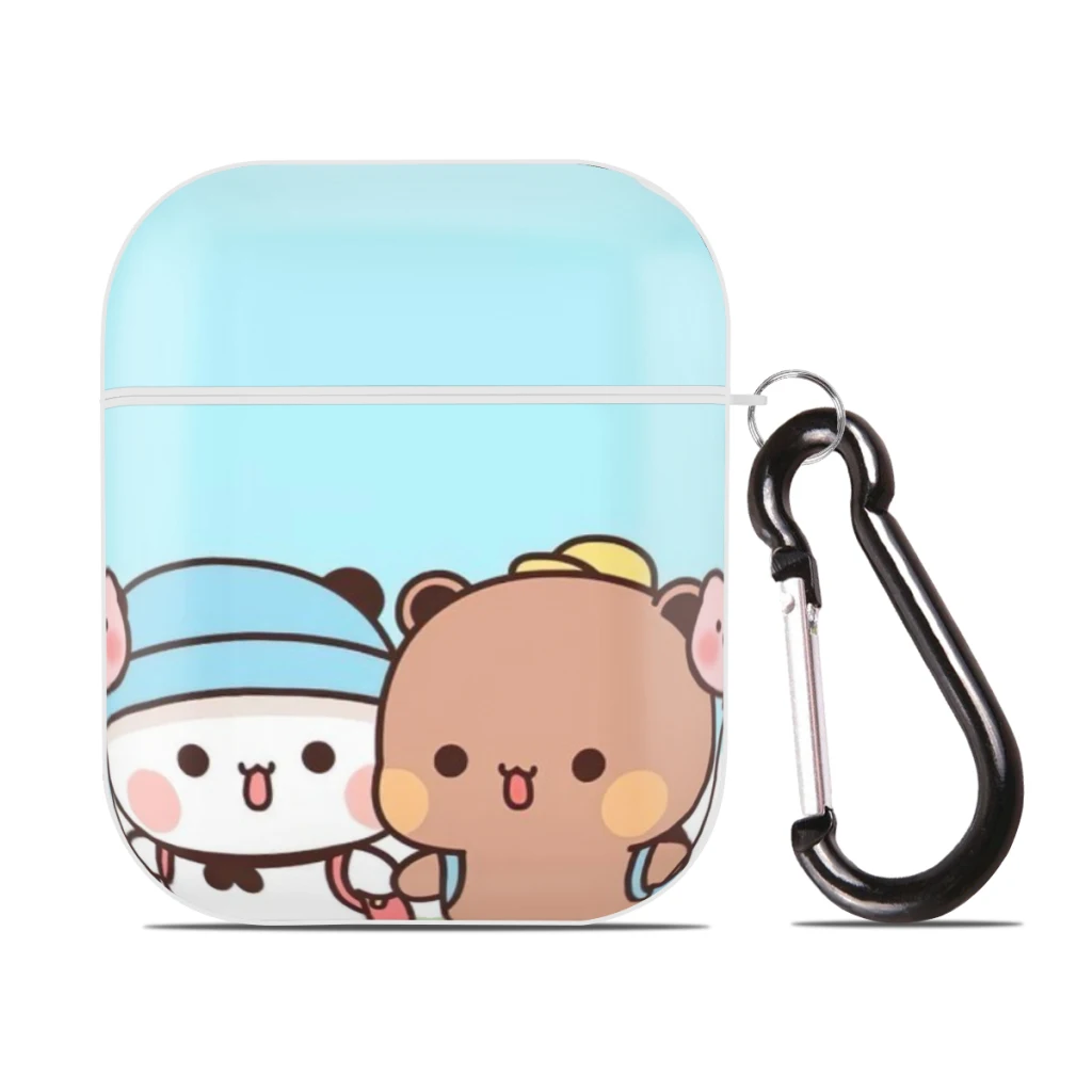 

One Two Bubu Little Bear for AirPods Case Cover, Hard PC Protective Cover with Buckle, Compatible with Apple AirPods 2nd