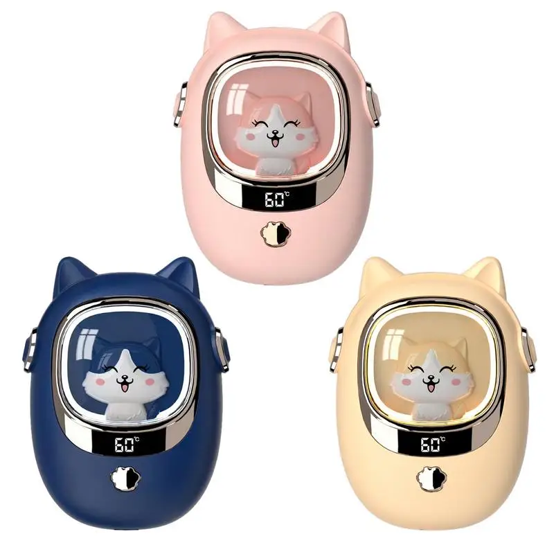 Cute Cat Mini Hand Warmer 3000mAh USB Rechargeable Portable Hand Heater Powerbank 2 In 1 Winter Pocket Electric Heater Xmas Gift