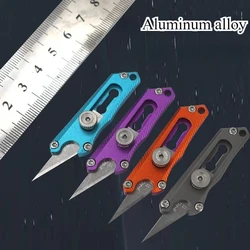 Mini cuchillo llavero aluminio, abridor botellas portátil