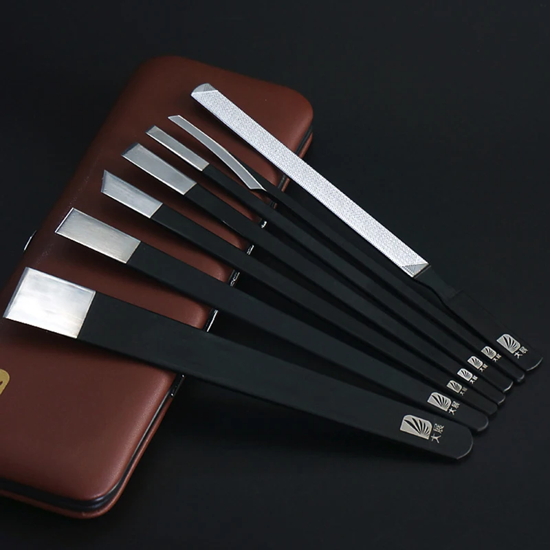 1 세트 DIY 가죽 조각 칼 가죽 작업 도구 얇은 절단 칼 전문 페디큐어 칼 세트