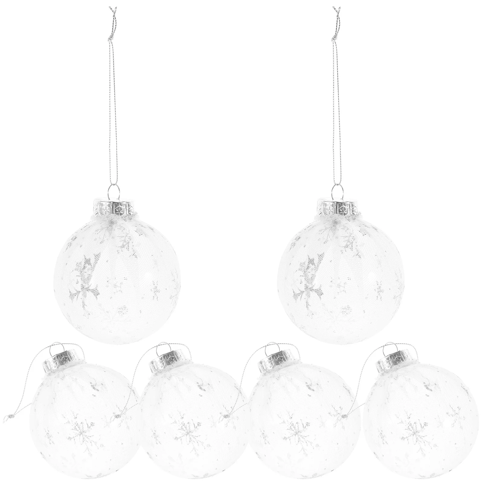 

6 Pcs Christmas Balls Ornaments Decorative Hanging Balls for Home Xmas Tree Party Supplies Fireplace Decor Plastic Ball Pendants