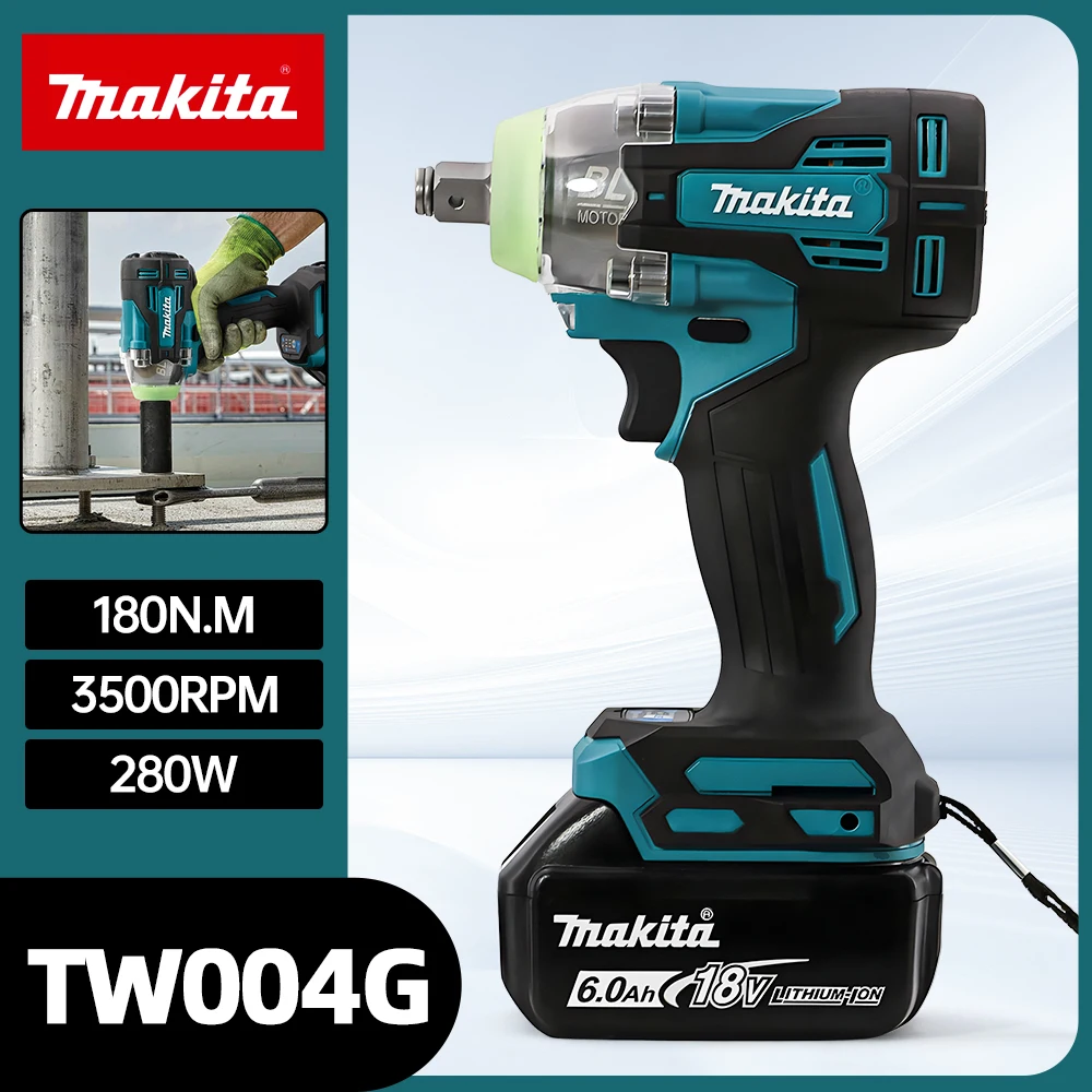 Makita TW004G Brushless Drill Driver Electric Screwdriver Rechargeable High Torque Impact Wrench Portable 18V Battery Power tool