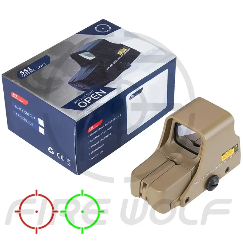 Imagem -02 - Red Green Dot Holográfica Vistas Âmbito Caça Reflex Riflescope 20 mm Mount 551 552 553