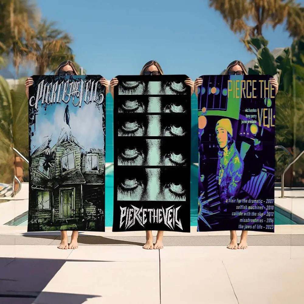 Band P-Pierce T-The V-Veil Anime Beach Swimming Towel Soft Absorbent Washcloth Children's Gifts for Kids Travel Camping Gym