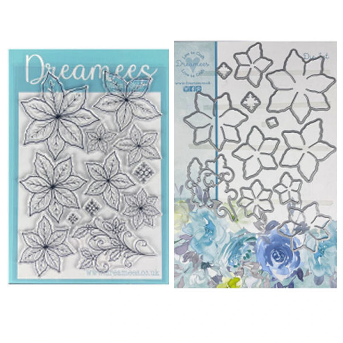 July 2026 New Dreamees Christmas Die Cuts & Clear Stamps Craft Bundle Metal Cutting Dies for DIY Handmade Photo Album Scrapbook