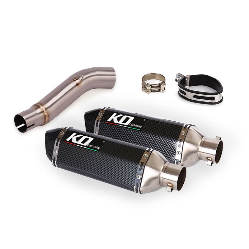 

For Honda CB300R CB250R 2018-2025 Stainless Steel Motorcycle Exhaust Pipe Muffler Mid Link Pipe DB Killer Slip On CB300F CBR300R