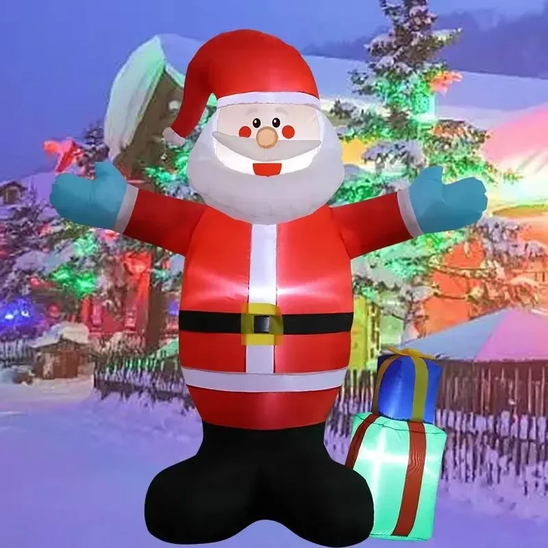 Jouets Gonflables avec Lumières LED pour Décoration de Noël, Modèle Gonflé pour ix, Cour, Niket Extérieur, 1.5m
