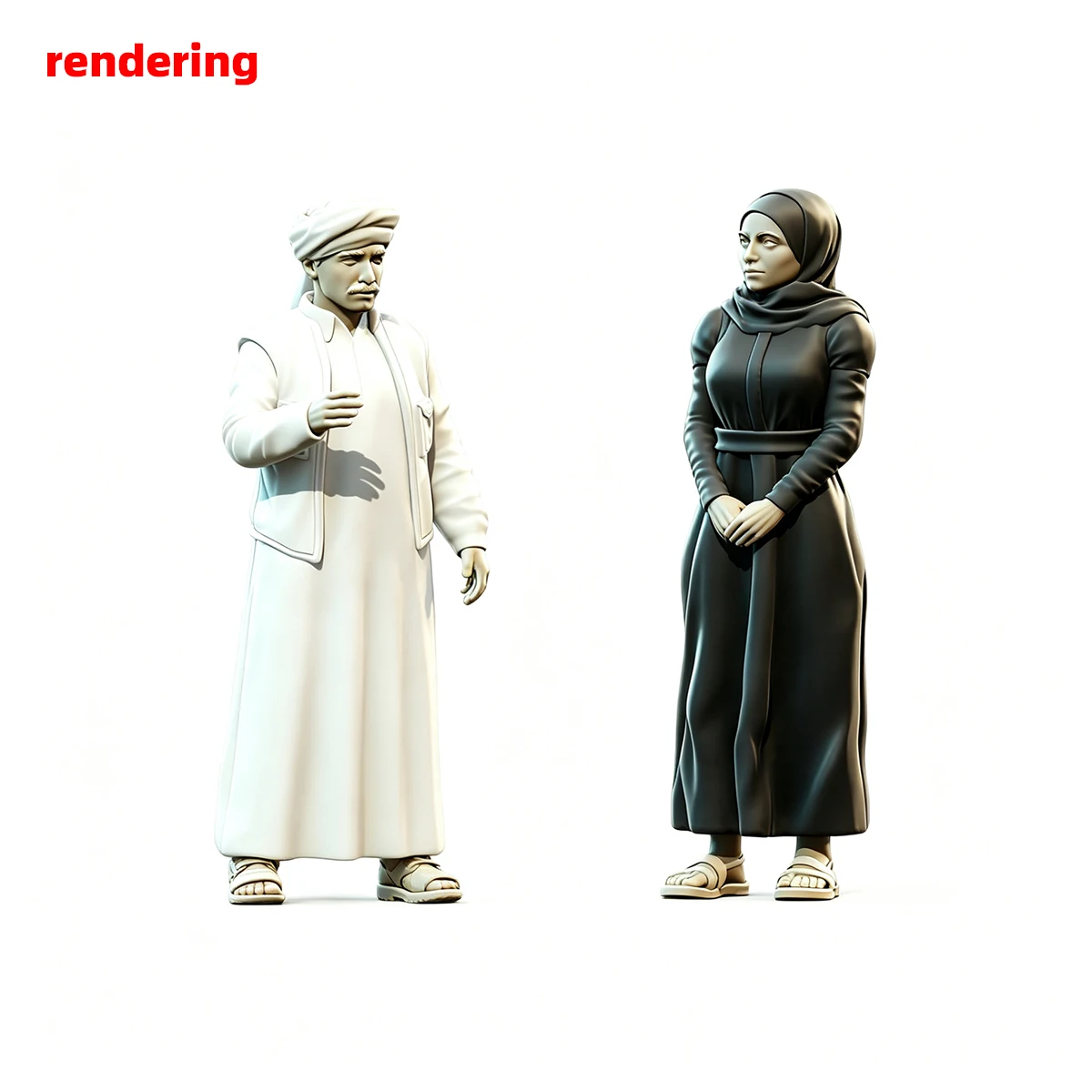 1/35 1/43 1/48 1/64 1/72 1/87 HO Maßstab Modellbausatz 3D Harz Miniatur Soldatenfiguren Diorama Unbemalt Zivilisten aus dem Nahen Osten DIY – Detail 11
