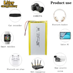 3.7V, 12000mAh 9068130 9070130 Polymer Lithium Ion Li-ion Battery Liter Energy for Smart Watch, GPS Cell Phone, Speaker