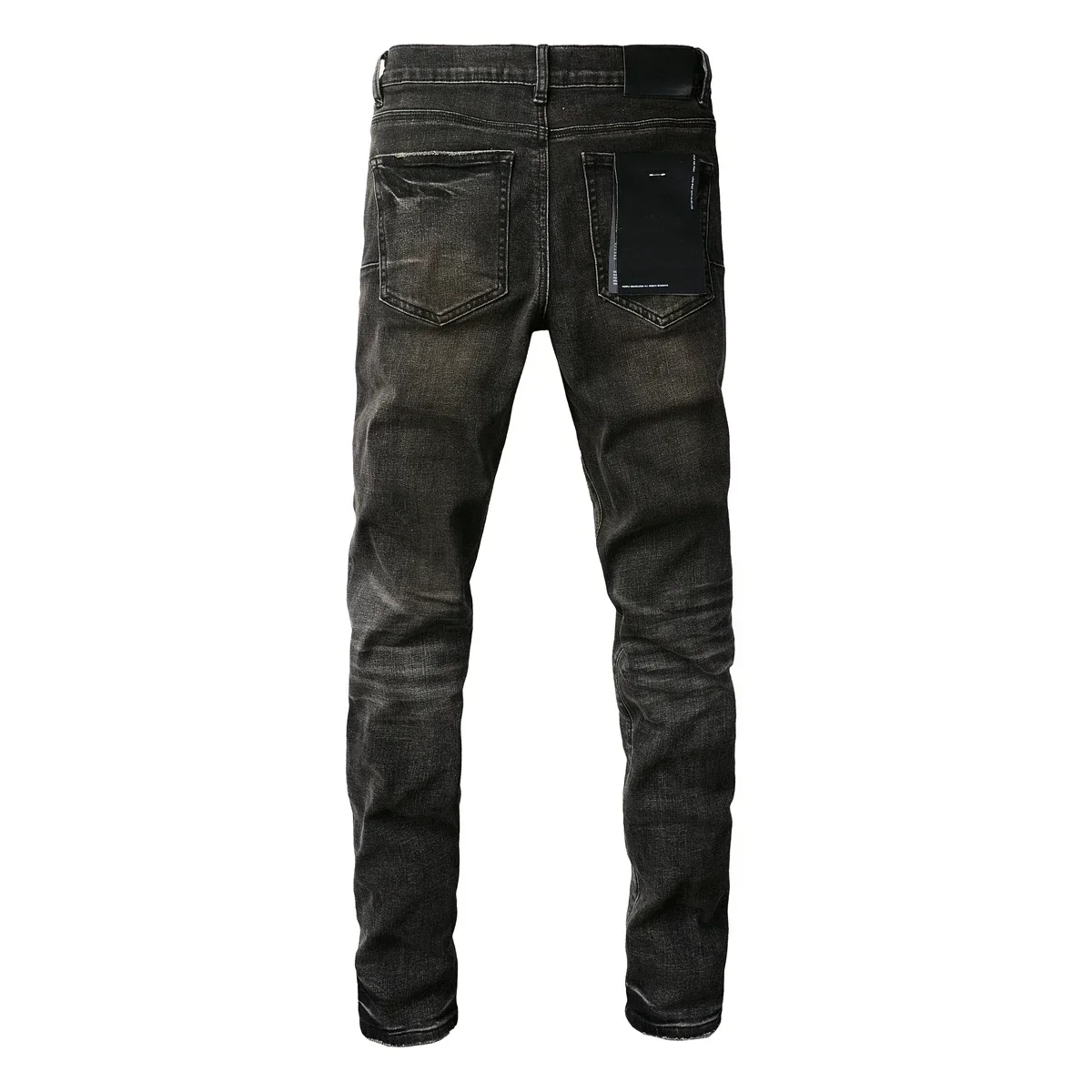 Fashion top quality Purples Jeans Men High Street Paint Dot Knife Cut Hole Repair Low Rise Skinny Denim Brand Pants