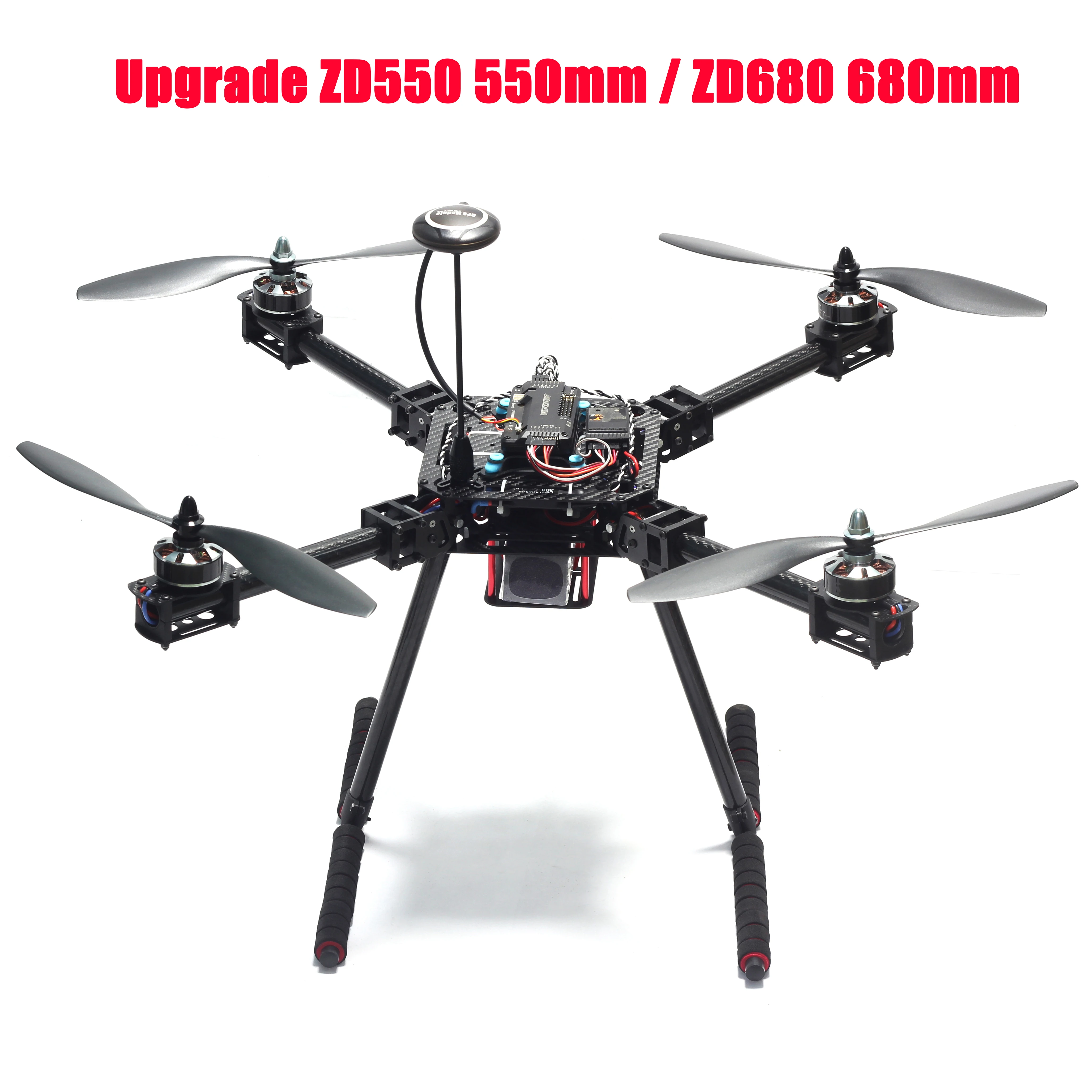 

Upgrade ZD550 550mm / ZD680 680mm Carbon Fiber Quadcopter Frame for F550 FPV Quad with Carbon Fiber Landing Skid