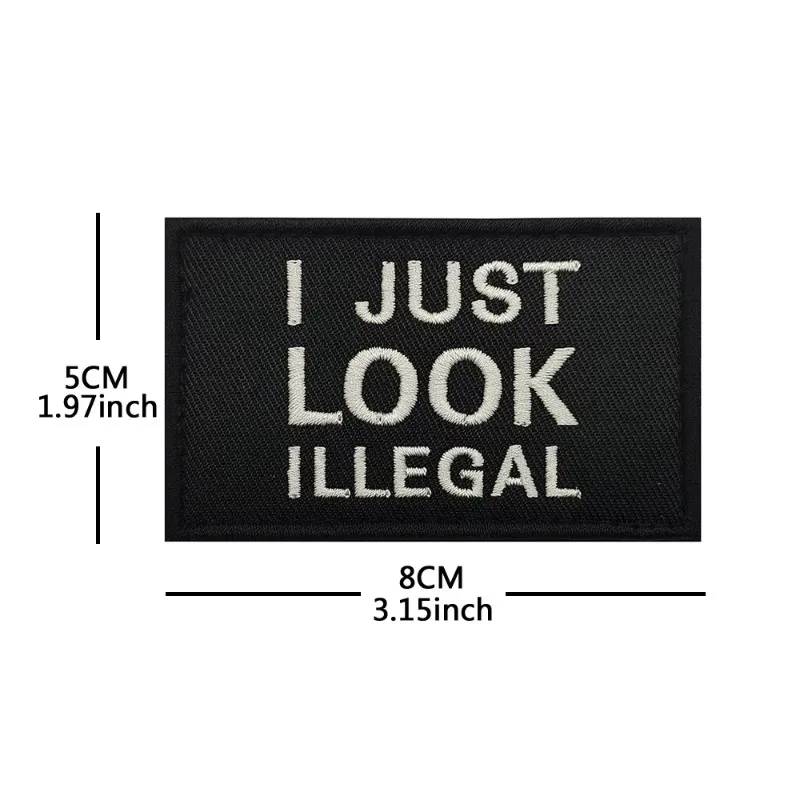 English Letters Words Writing Hook&Loop Sew Embroidery Morale Badge Patches DIY Apparel Sewing Supplies Clothing Stickers
