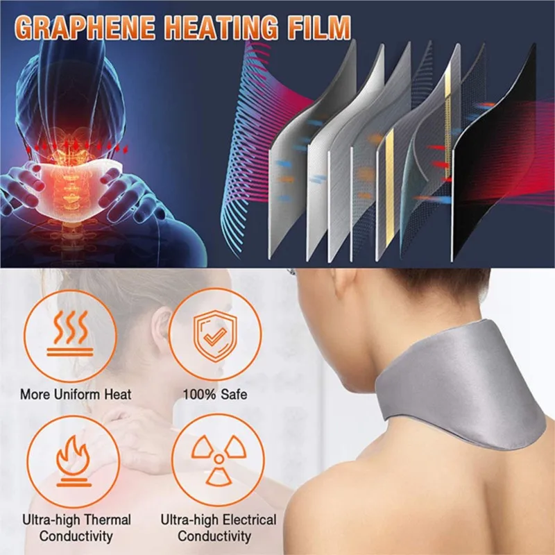 Electric heating neck protection neck heating pad for relieving neck pain Heating neck bag USB Graphene Far infrared