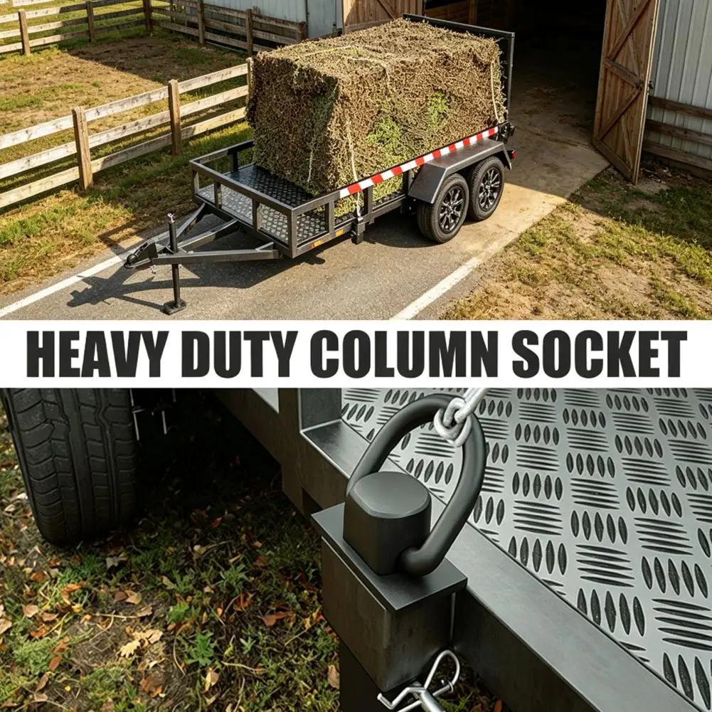 Trailer Cargo Tie Down 6pcs Heavy Duty Steel Weld-on Stake Pockets Trailer Cargo Mounting Brackets for Utility for Trailer