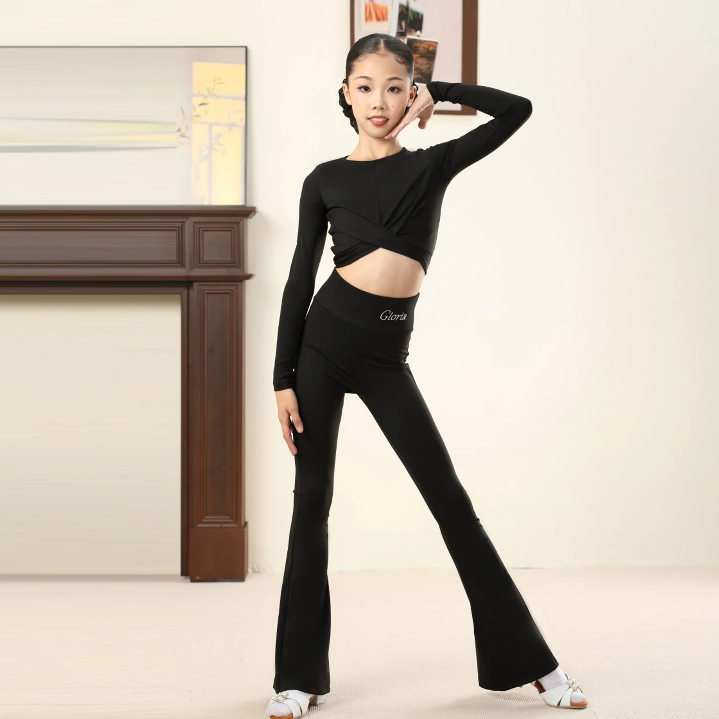 2025-nuevos-trajes-de-baile-latino-para-ninas-de-manga-larga-trompeta-de-cintura-alta-conjunto-de-yoga-chacha-rumba-tango-ropa-de-baile-latino-xh3198