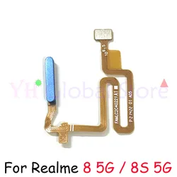 For OPPO Realme 8 8S 5G Fingerprint Reader Touch ID Sensor Return Key Home Button Flex Cable Repair Parts