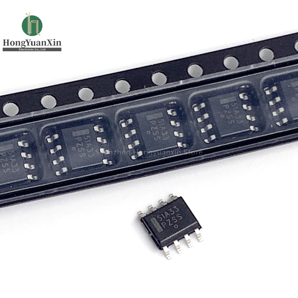 10Pcs/Lot 51A33 Linear Voltage Regulator IC Positive Fixed 1 Output 3.3V 100mA 8-SOIC LP2951ACD-3.3R2G