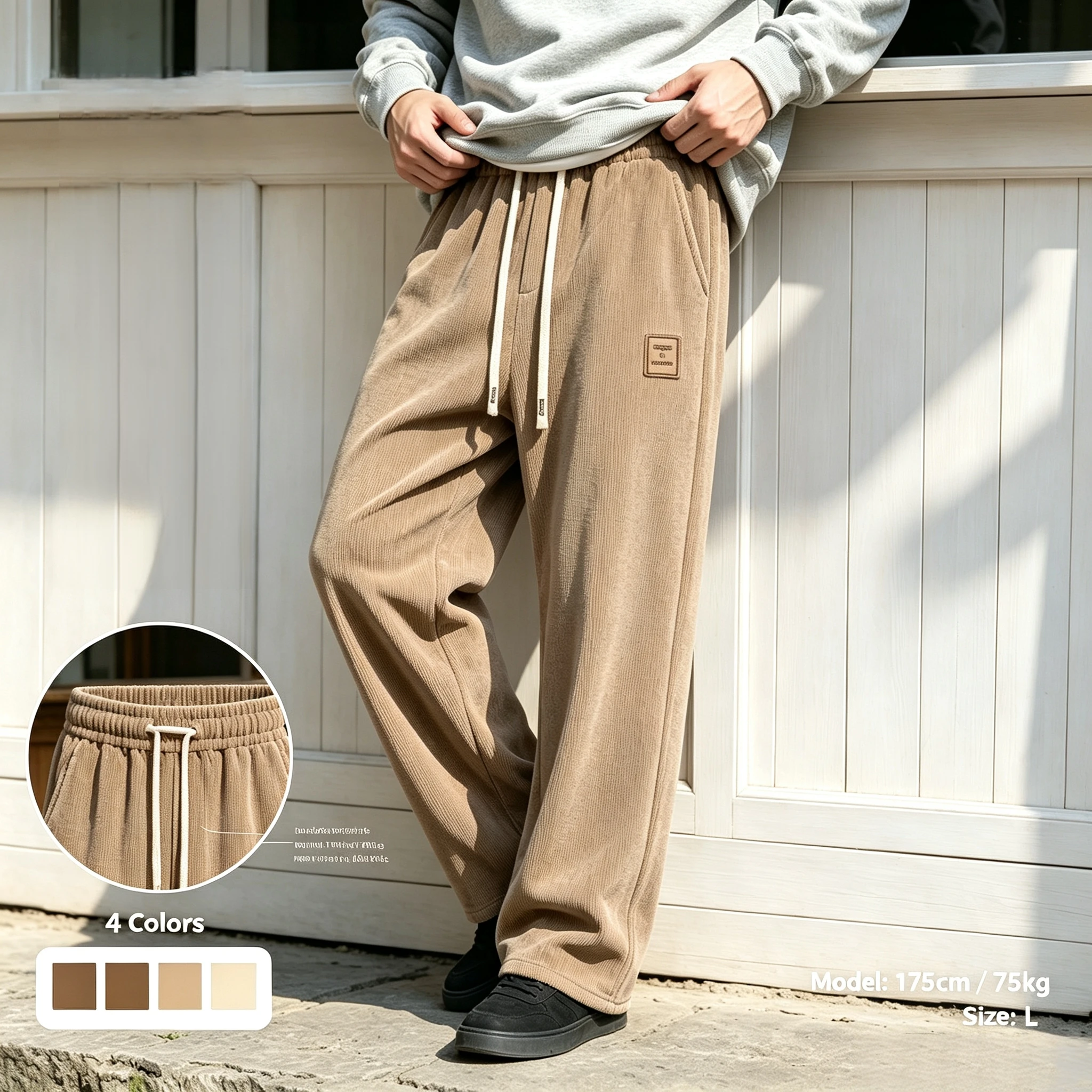 Herren Composite-Fleece Freizeithose, Kältehose, Arbeitskleidung, Jogginghose und Sweatpants für Männer – Detail 3