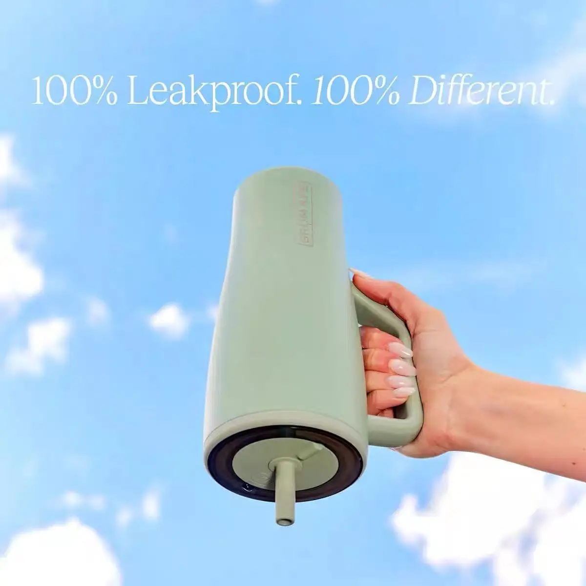 40oz Stainless Steel Tumbler with Handle & Straw, Large Capacity Double Wall Vacuum Insulated Mug for Car/Outdoor