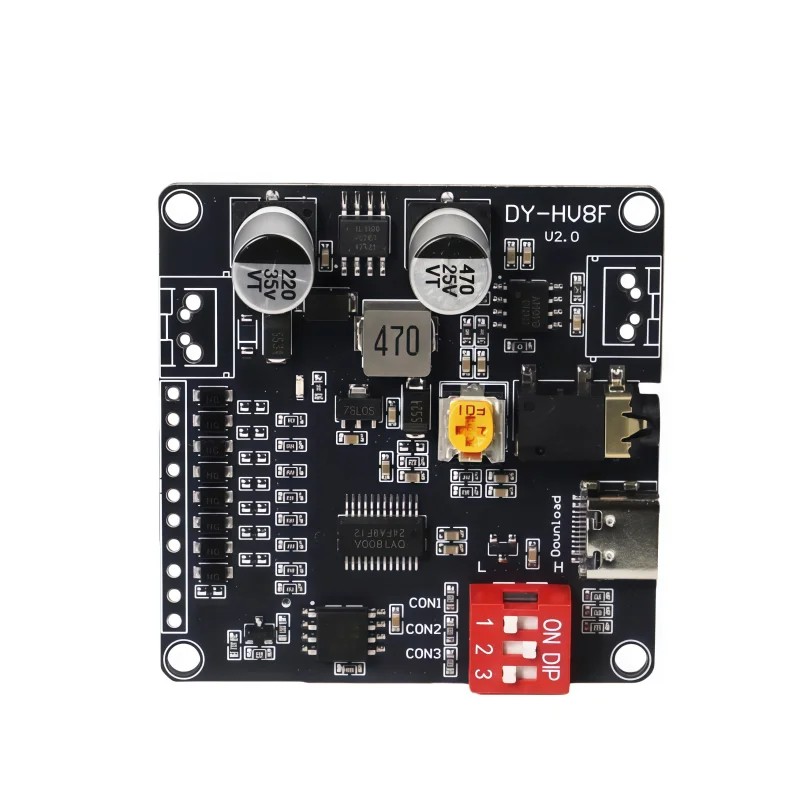 12V/24V voice playback module triggers serial port control to play 10W/20W voice module HV8F one-to-one.