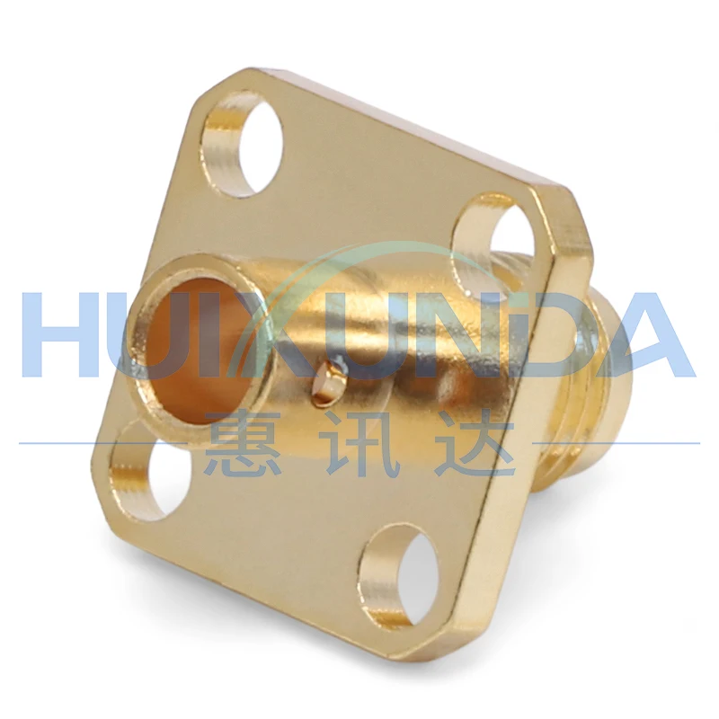 RPSMA-KFB3 SMA female external thread internal needle four-hole flange welding 670-141/RG402-3 cable