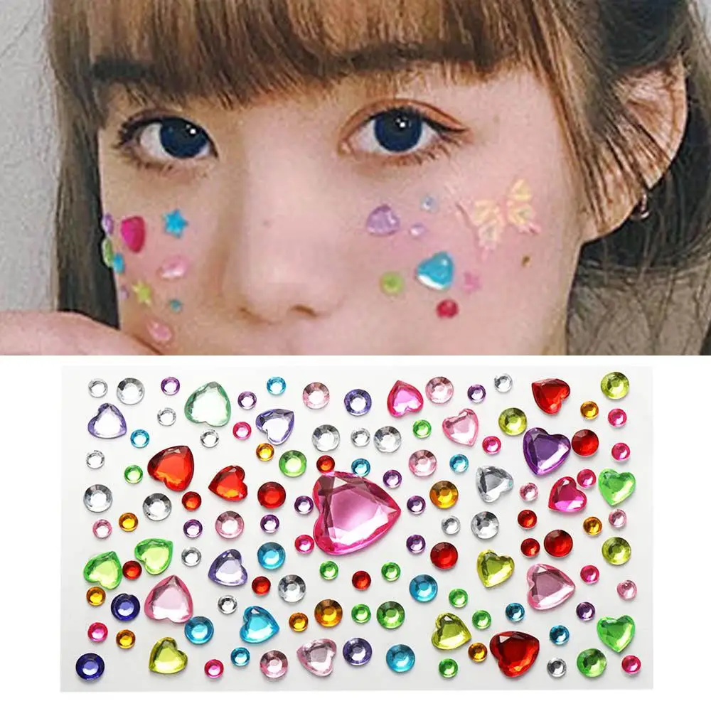 Makeup Tools Eyes Shadow Crystal Face Rhinestone Stickers Body Colored Diamonds Face Tattoo Stickers Eyeliner Diamond Decals