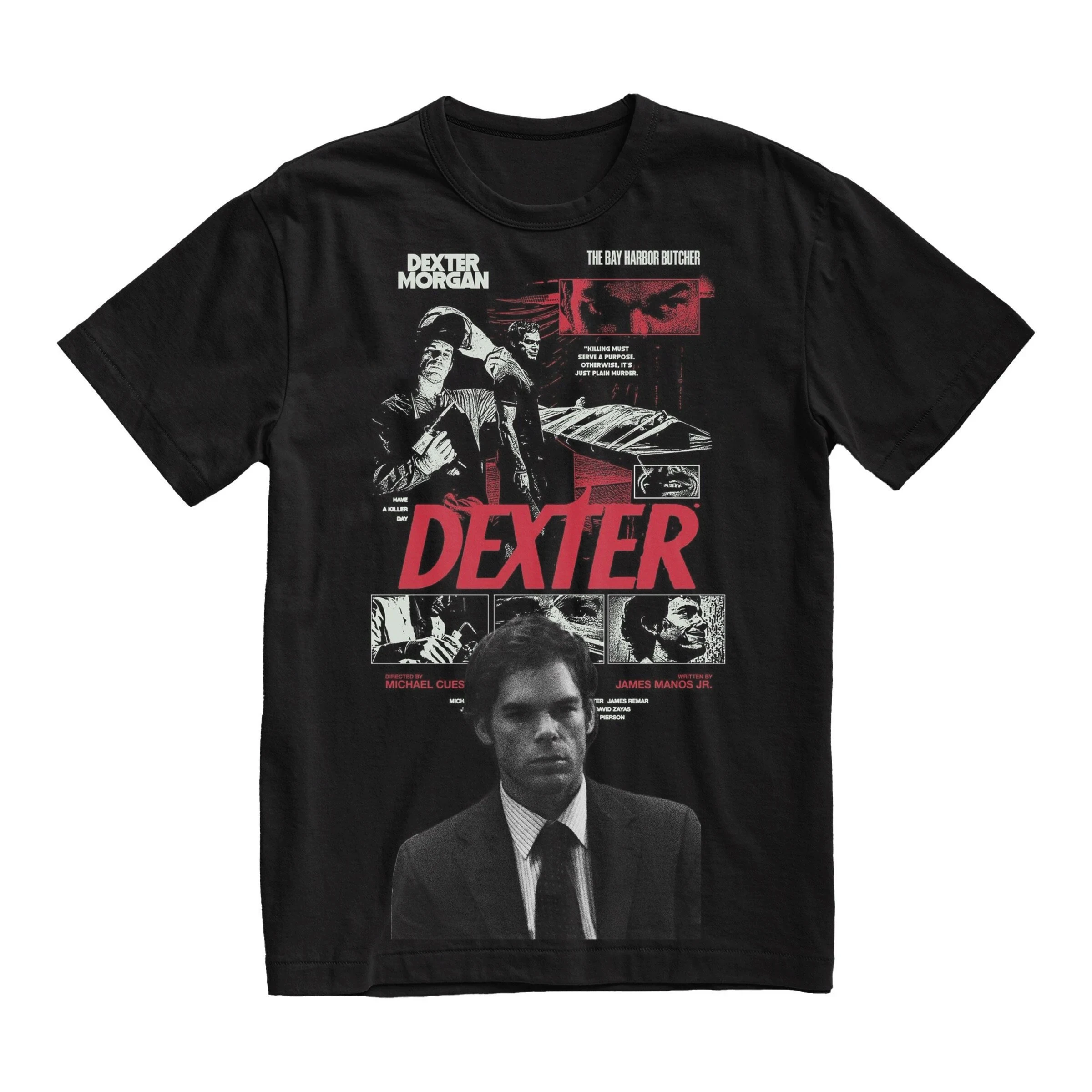 Dexter Morgan T Shirt New Bay Harbor Butcher Graphic 100% Cotton Men Unisex Vintage Oversized Streetwear Casual Tops Clothing