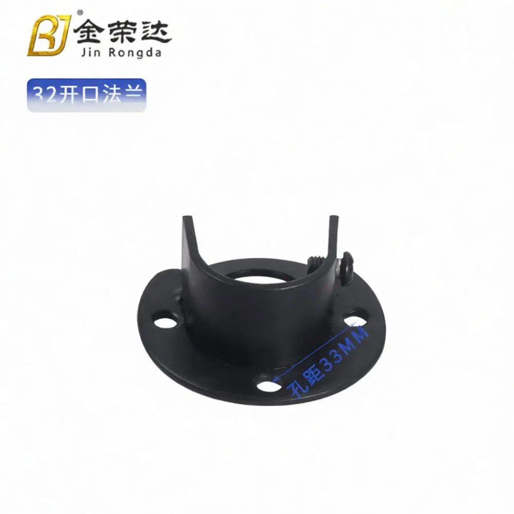 Heavy Duty Stainless Steel Open Flange Socket Closet Pole Bracket Wardrobe Rail Support Holder For Modern Clothes Hanging System
