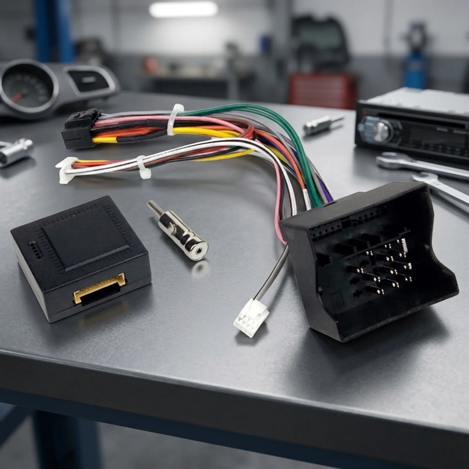 1pcs Car 16 Pin Wiring Harness CAN Bus Decoder for 16p Head Unit Cables Suitable For Ford Useful Automotive Accessories