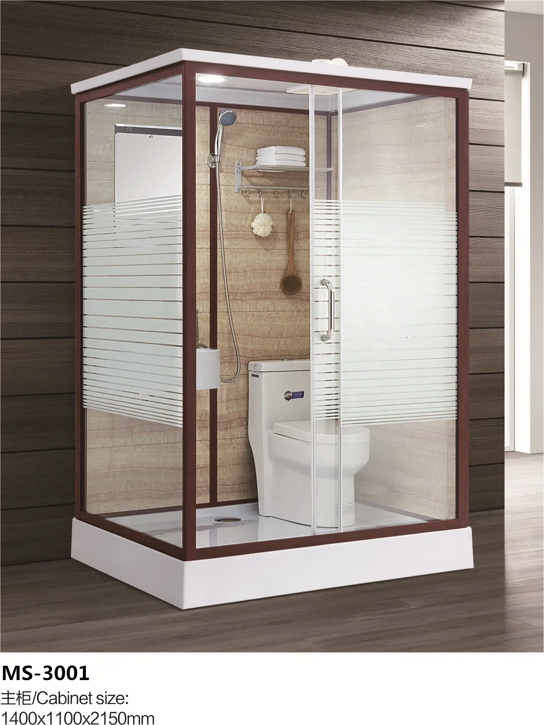 Aokeliya Modern All In One Bath Unit WC Shower Prefab Modular Bathroom Pod All In One