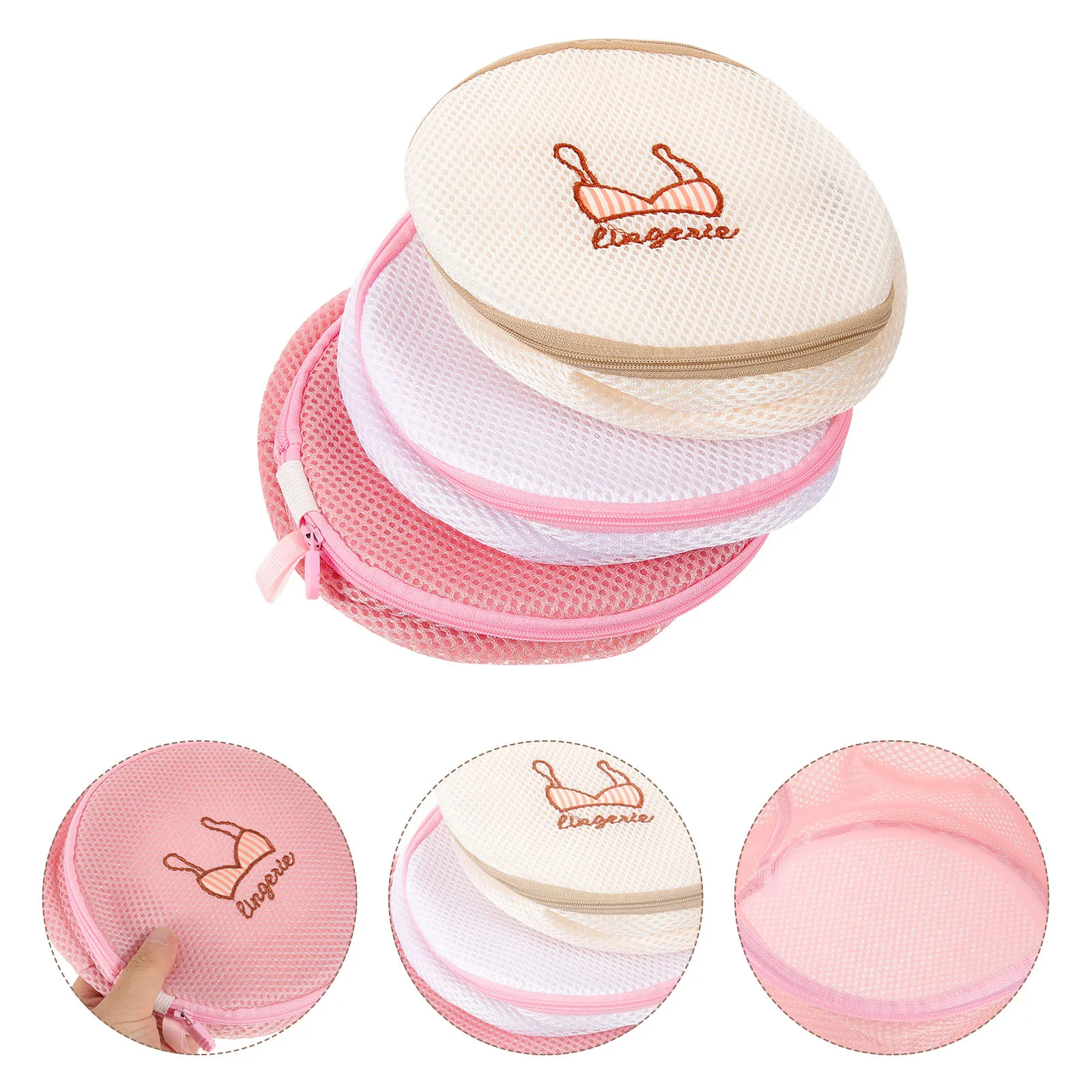 

3Pcs Underwear Laundry Bag Mesh Zipper Travel Packing Bras Washing Net Bag Delicate Washing Machine Mesh Net