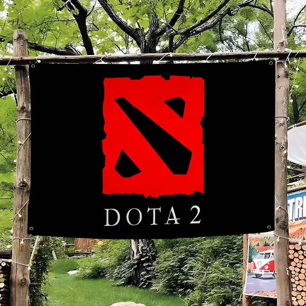 Hot Game D-Dota 2 Creative Pattern Hanging Flag Polyester Printed Banner Hand Pulled Flag