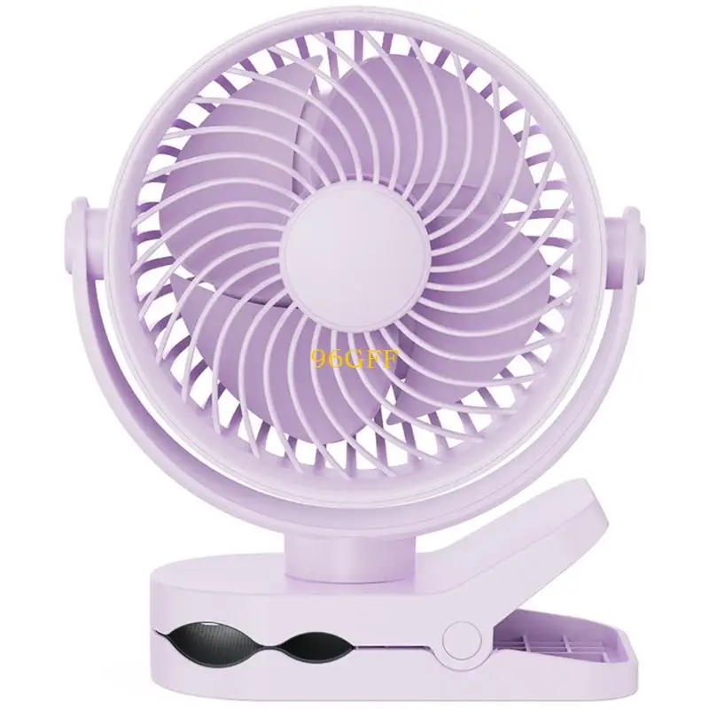 

Портативный зажим 96GF на батарею вентилятора тихий USB Desk Fan 4 Speed ​​Rechargableable