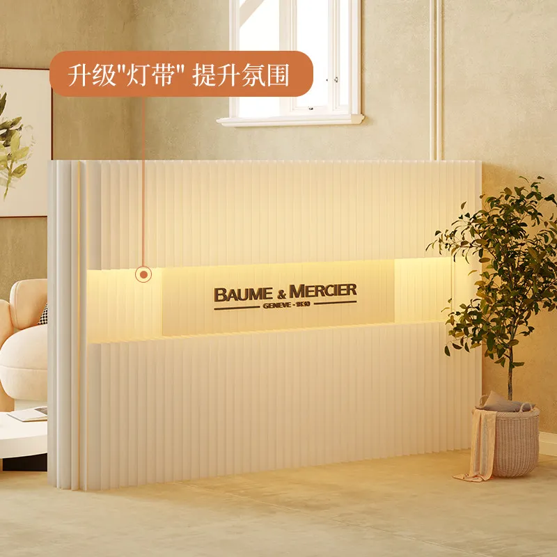 Paper screen partition movable false wall l office partition beauty salon store exhibition background wall