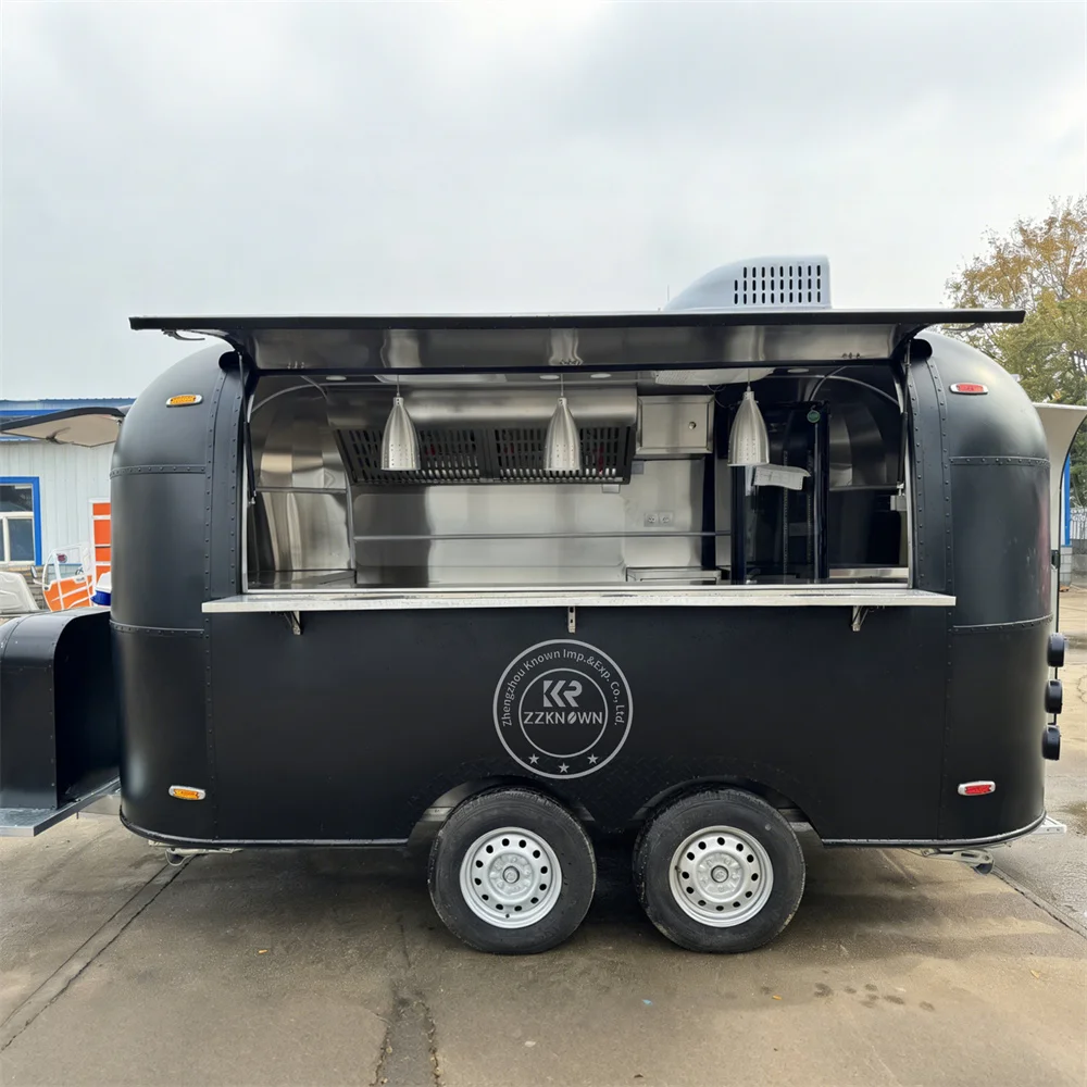 

Concession Food Trailer Mobile Ice Cream Coffee Cart Street Luxury Catering Trailer Fast Food Truck Fully Equipped