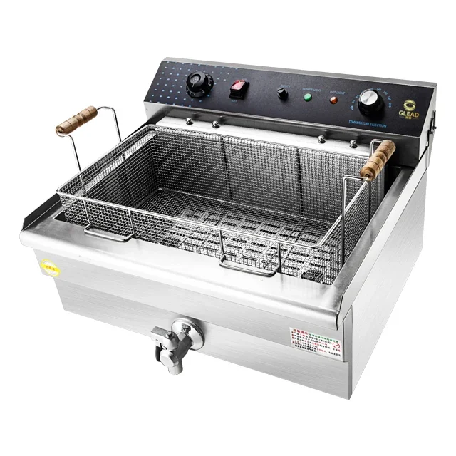 

Standing Electric Premium Commercial Full Size Electric Deep Fryer 12 Liters Professional Industrials Restaurant Deep Fryer
